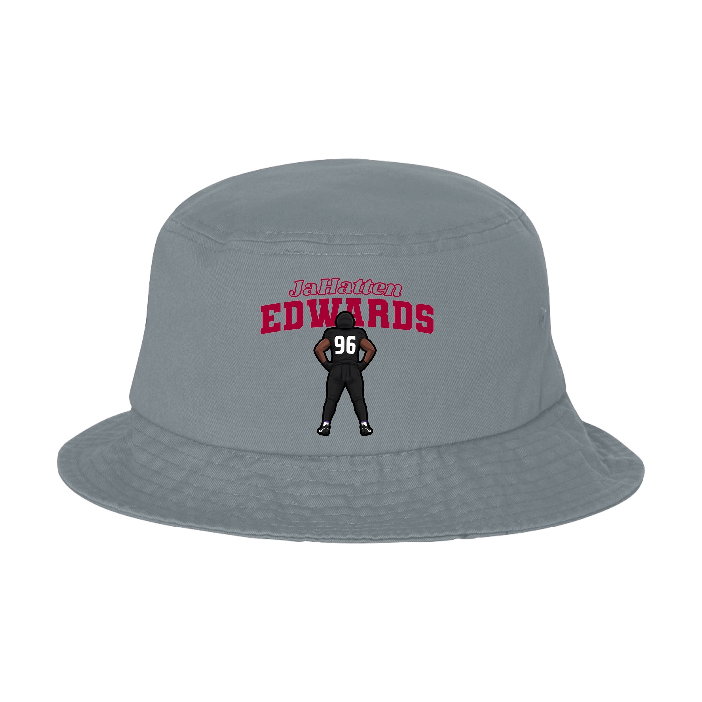 Bucket Cap — Name Arch in Grey