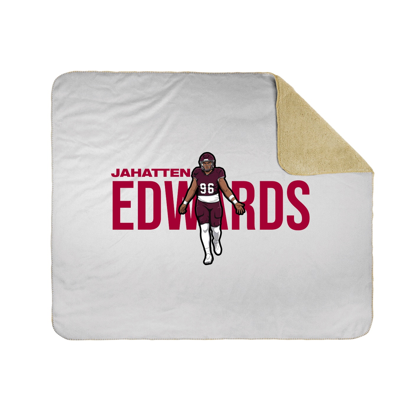 Throw Blanket — Player Name in White