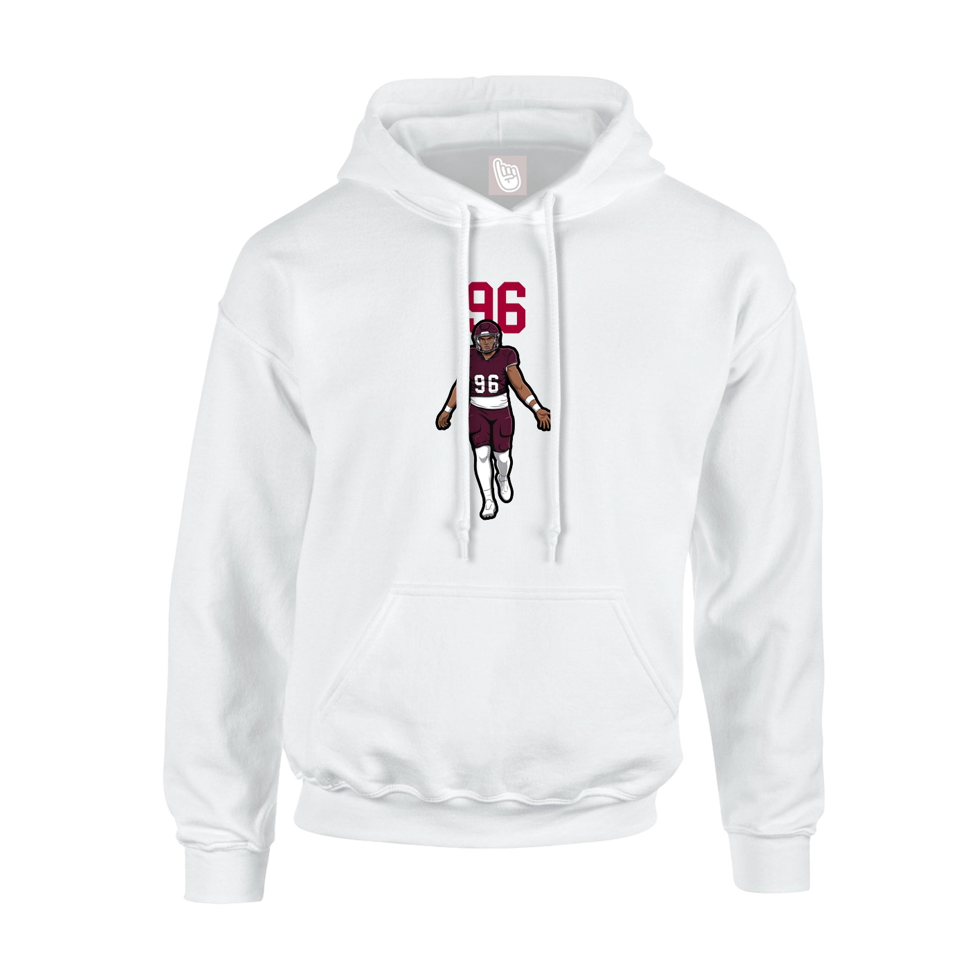 Hoodie — Number Top in White