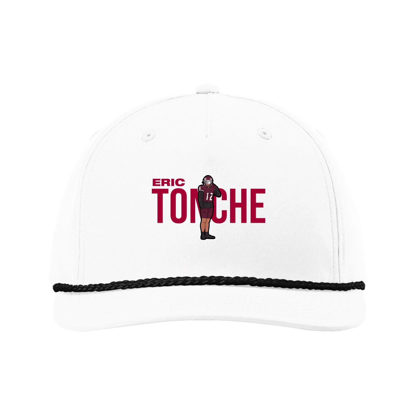 Five-Panel Classic Rope Cap — Player Name in White