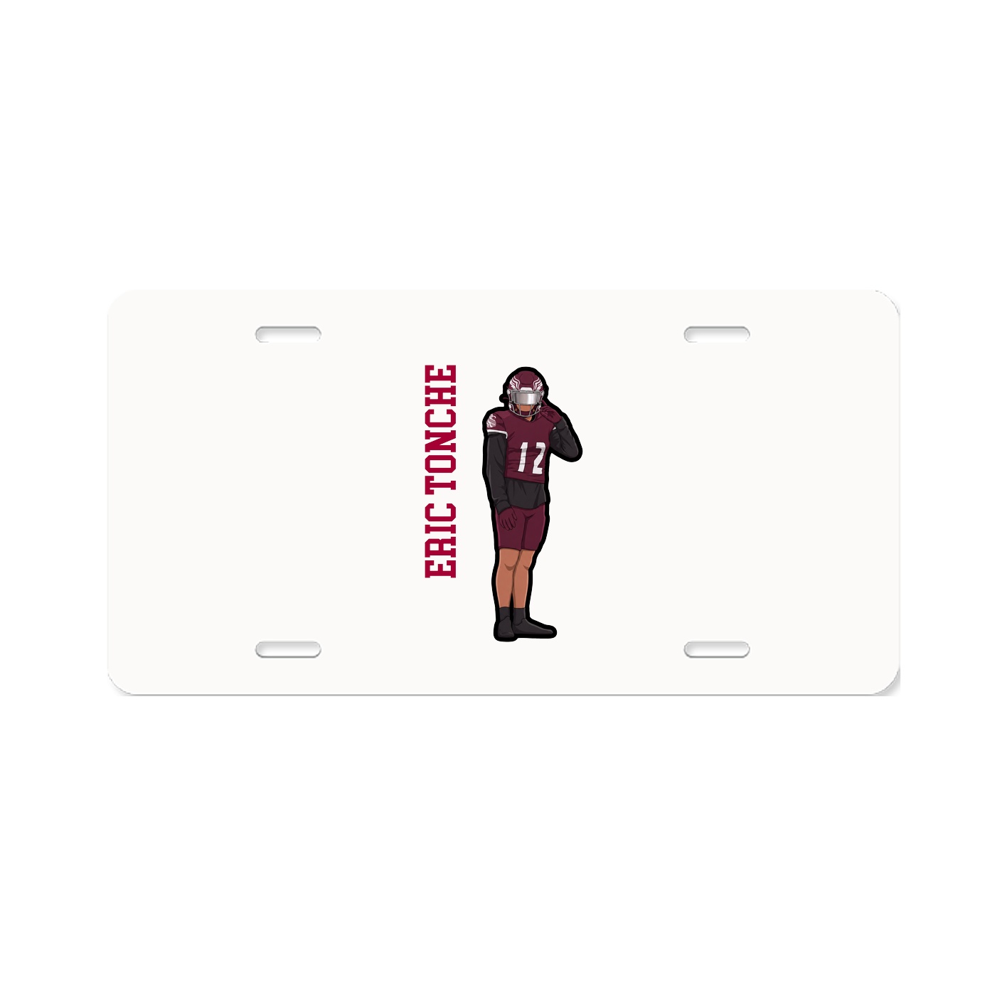 License Plate — Name Vertical in Classic