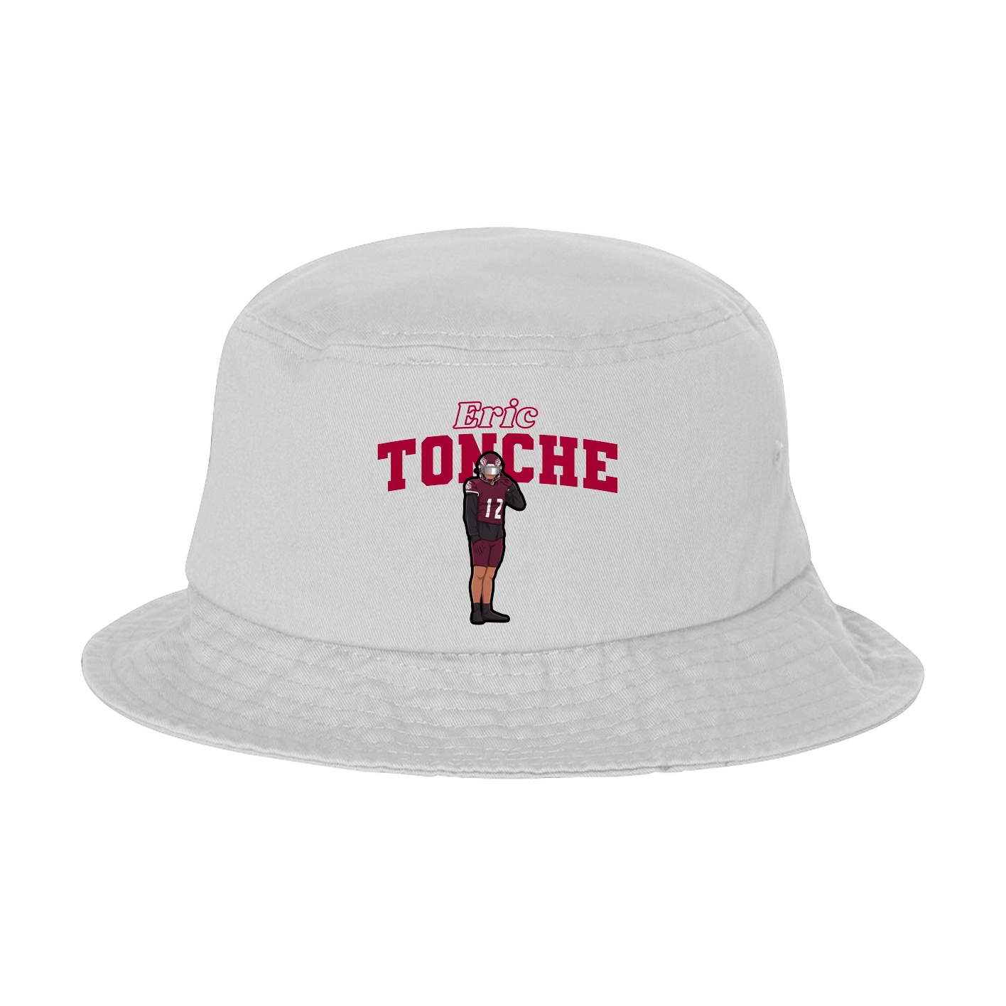 Bucket Cap — Name Arch in White
