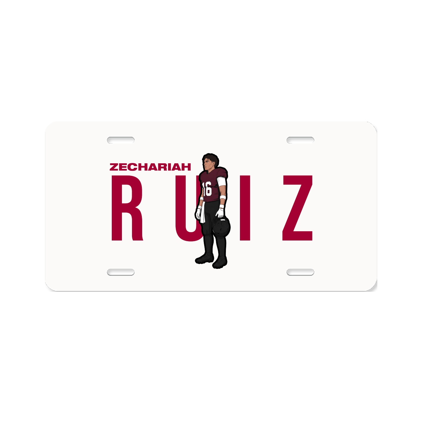 License Plate — Player Name in Classic