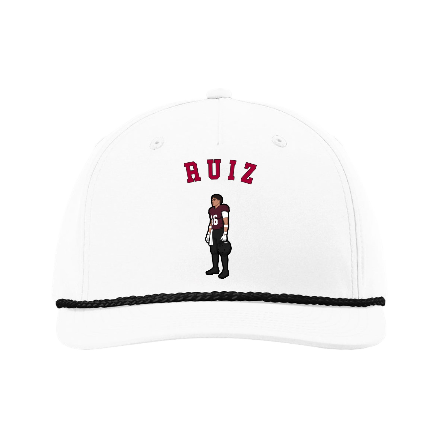Five-Panel Classic Rope Cap — Shirsey Arch in White