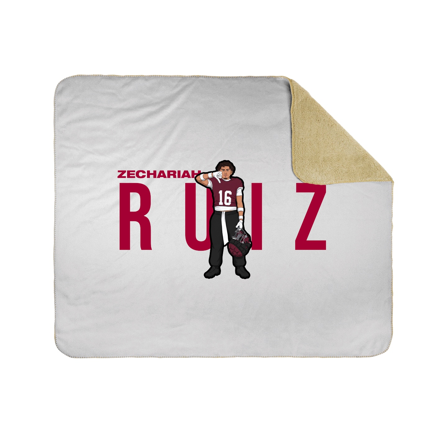 Throw Blanket — Player Name in White