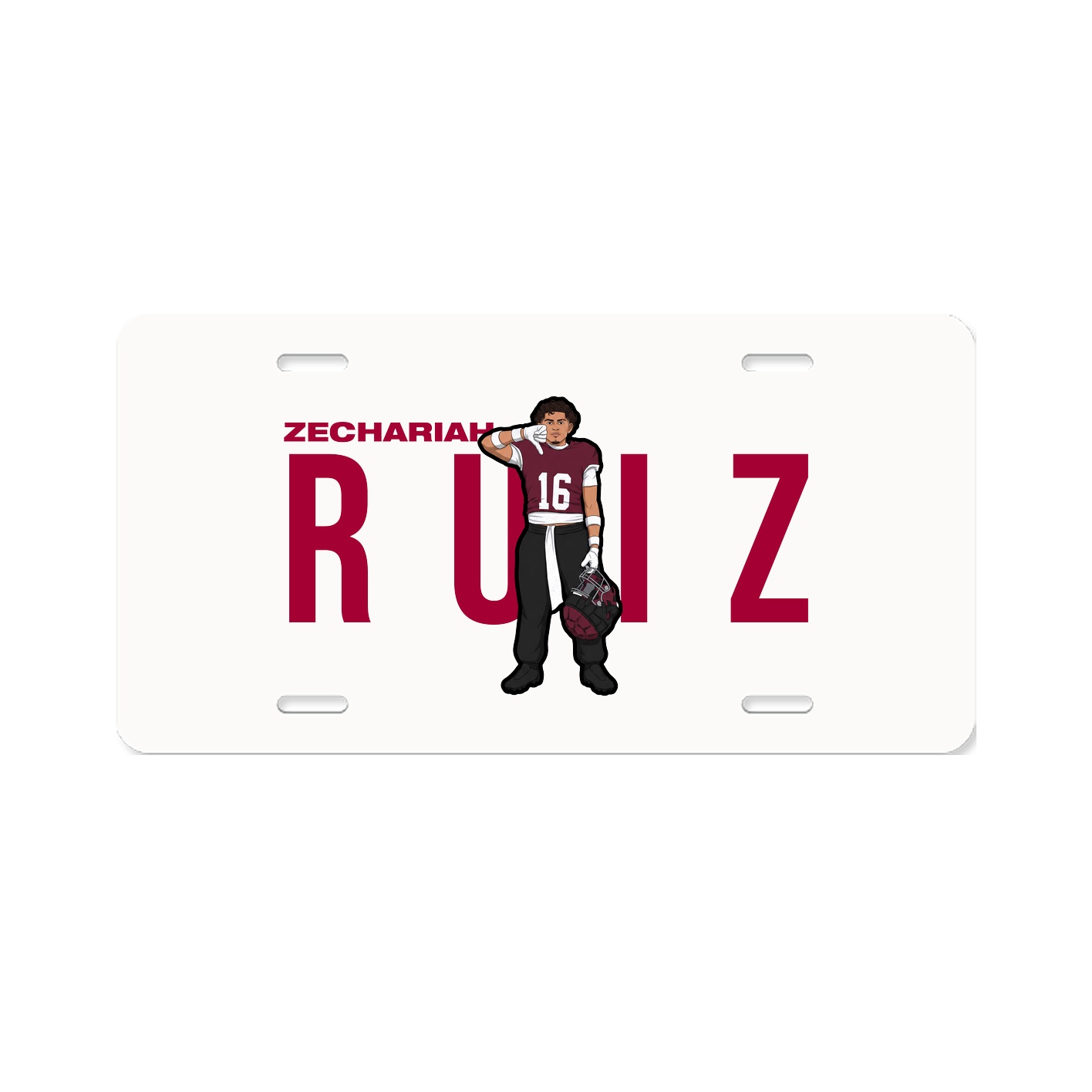 License Plate — Player Name in Classic