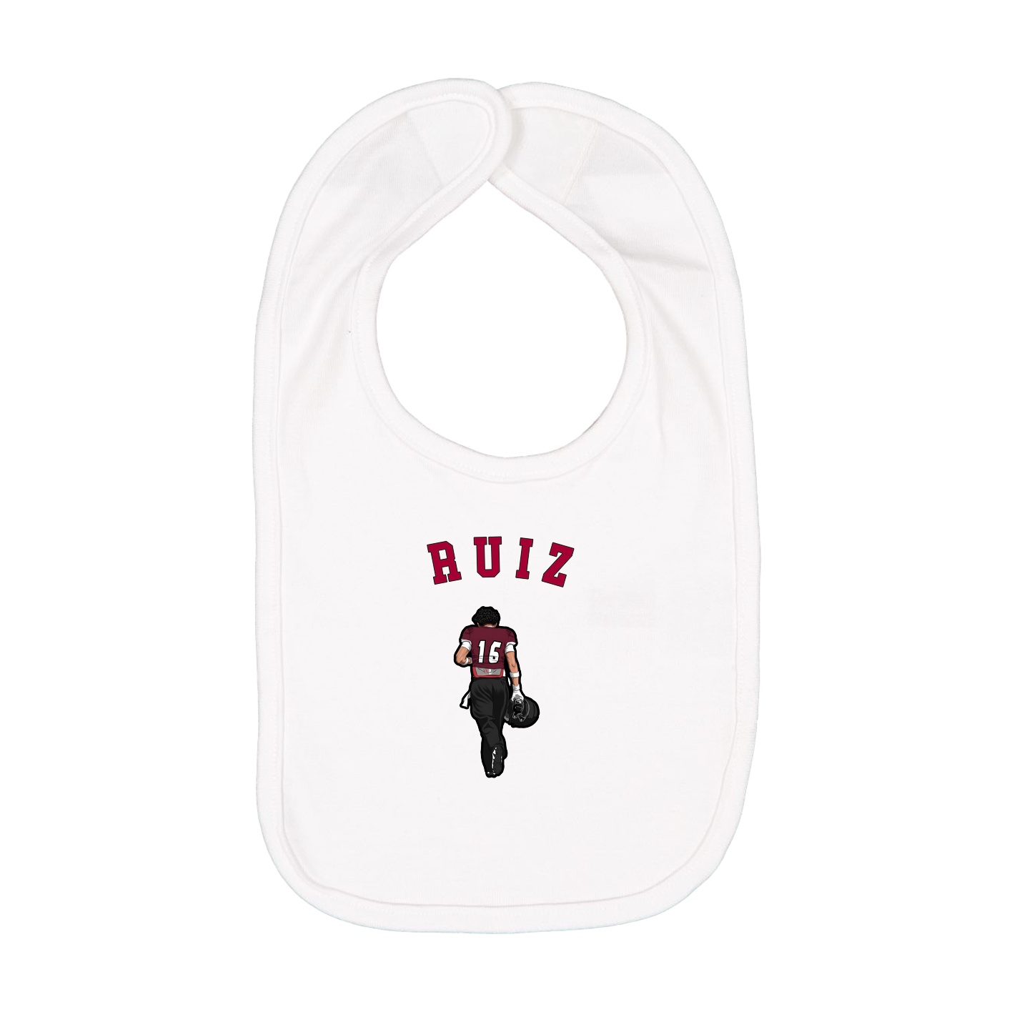 Infant Bib — Shirsey Arch in White