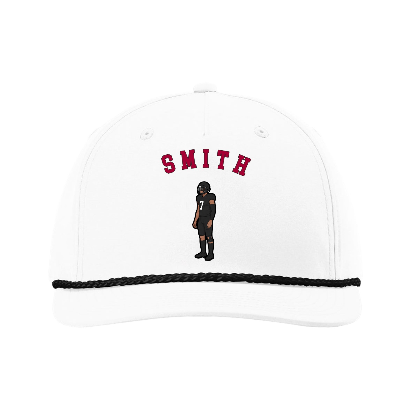 Five-Panel Classic Rope Cap — Shirsey Arch in White