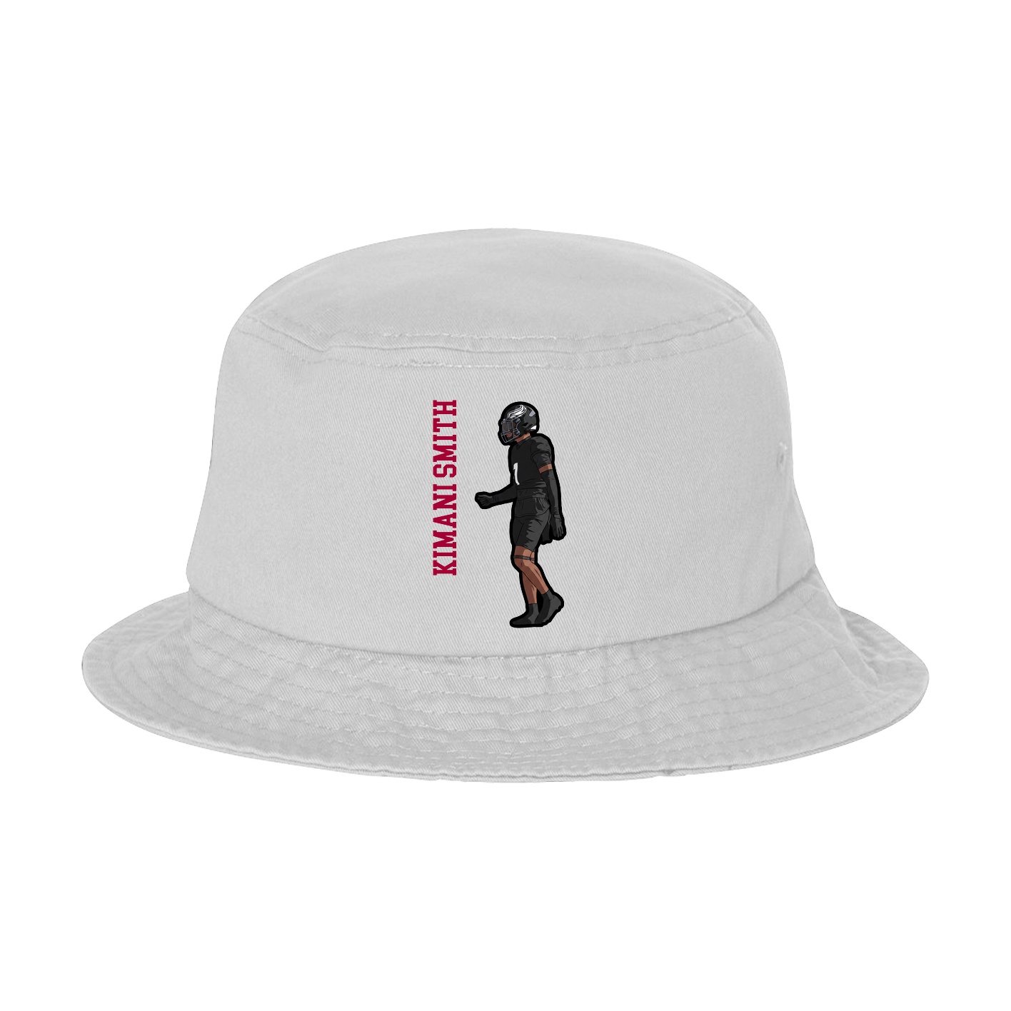 Bucket Cap — Name Vertical in White