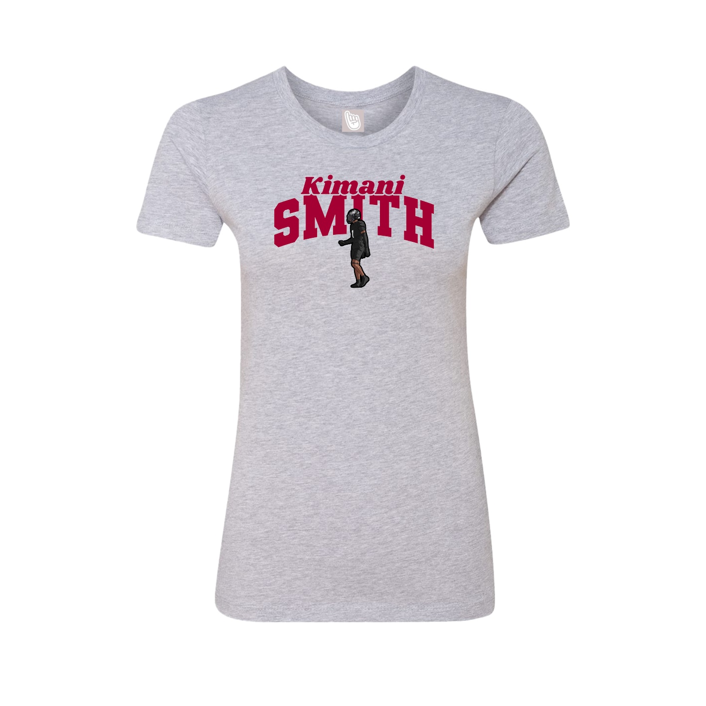Fitted Women's Tee — Signature Arch in Grey