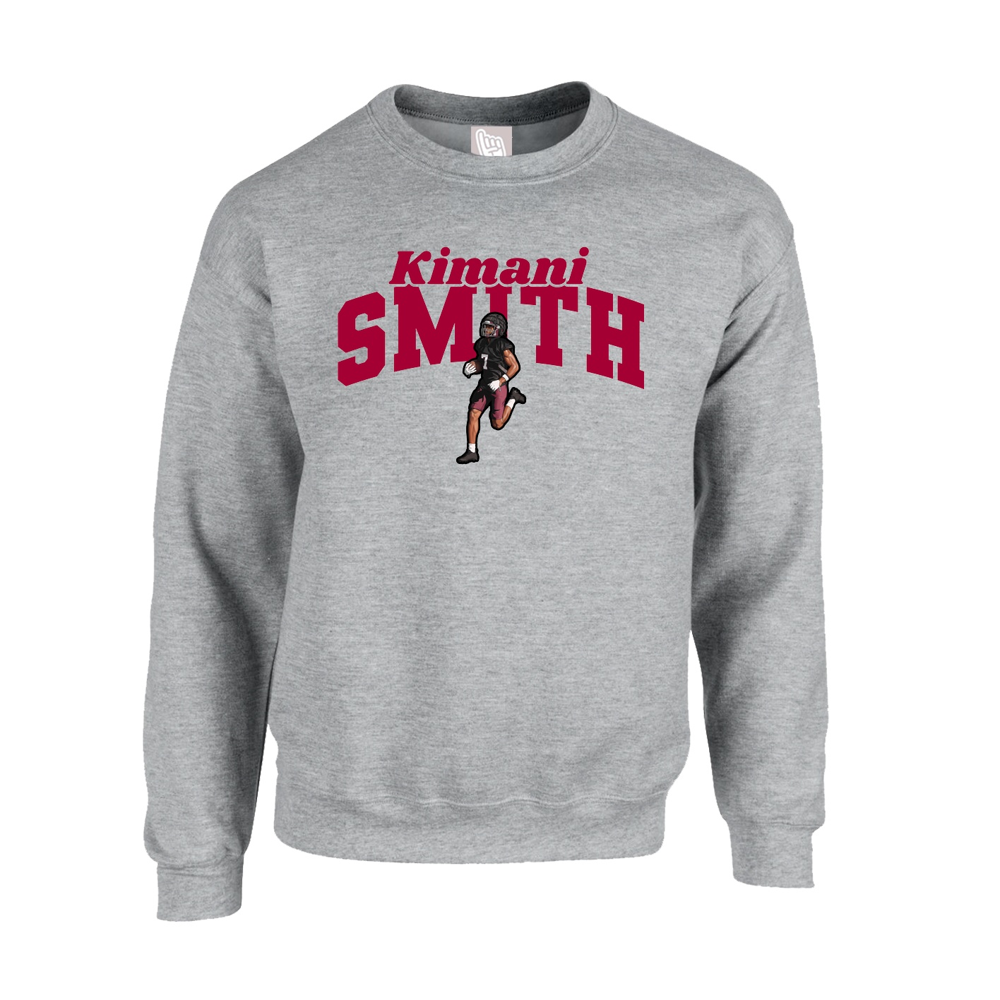 Fleece Crew — Signature Arch in Grey