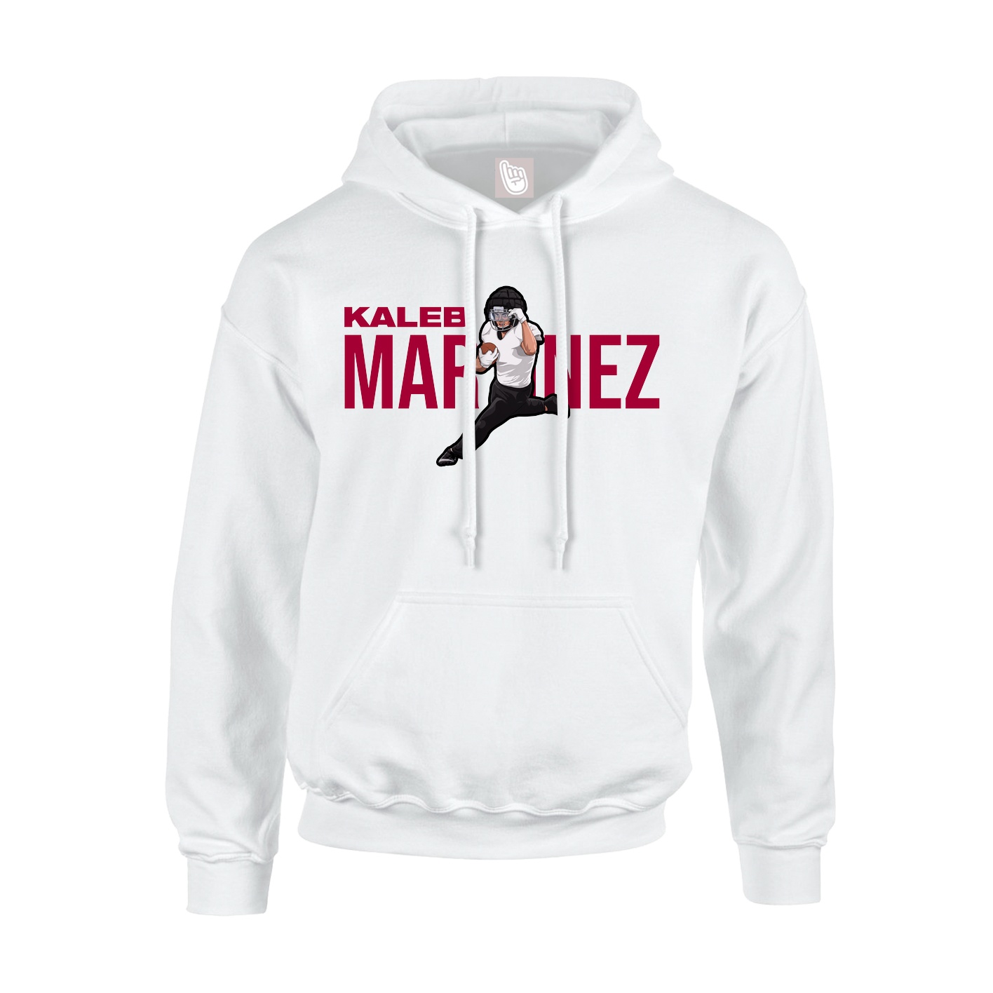 Youth Hoodie — Player Name in White