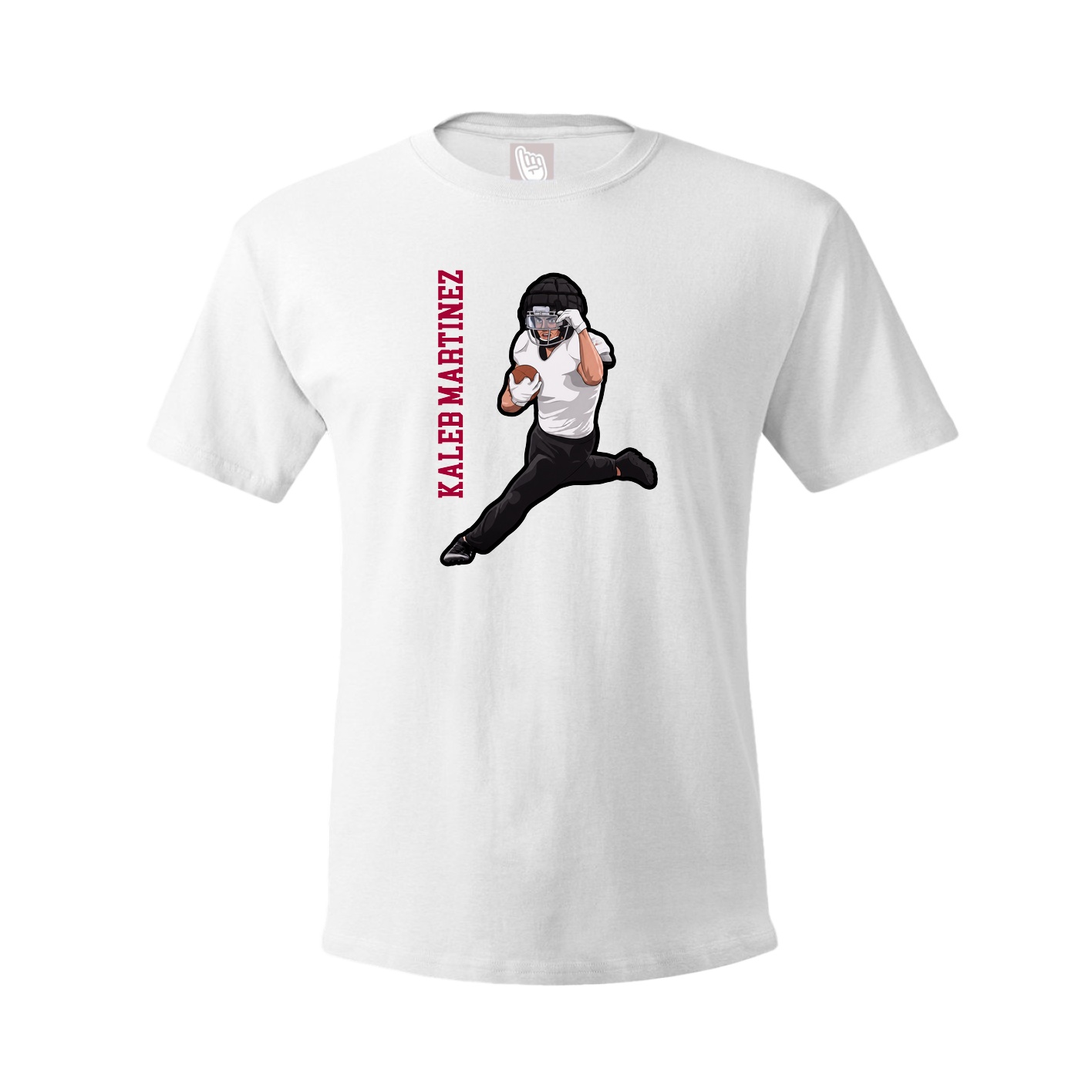 Tee — Name Vertical in White