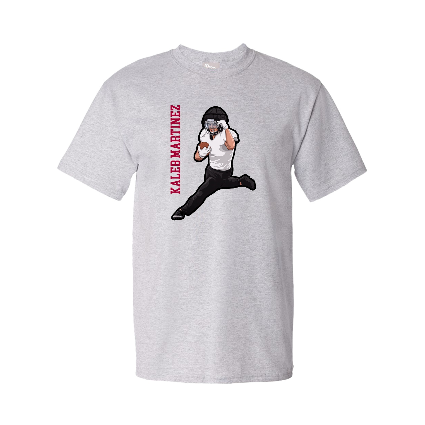 Youth Tee — Name Vertical in Grey