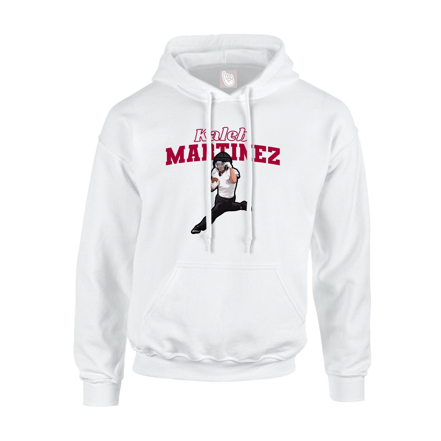Hoodie — Name Arch in White