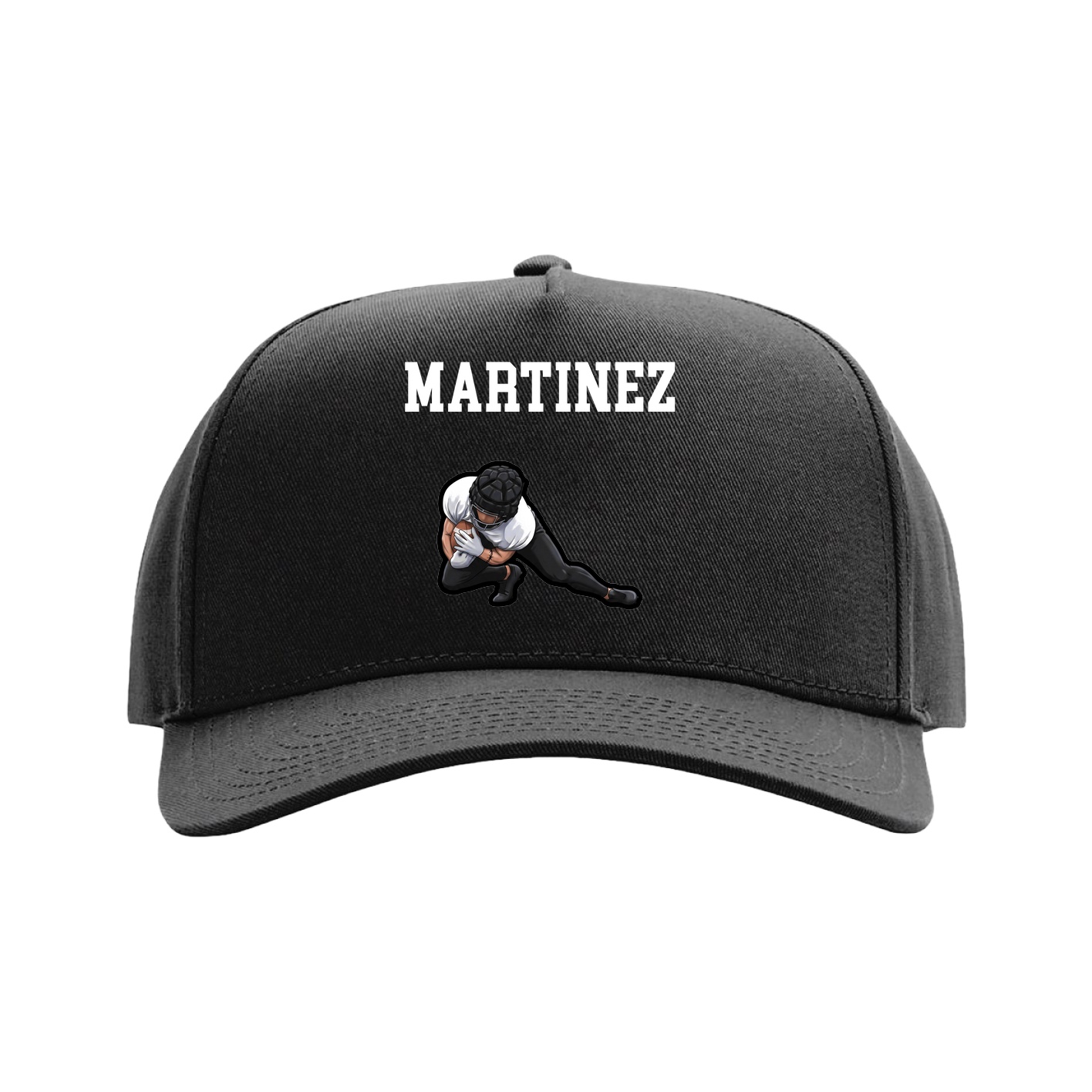 Full Fabric Five-Panel Champ Cap — Shirsey in Black