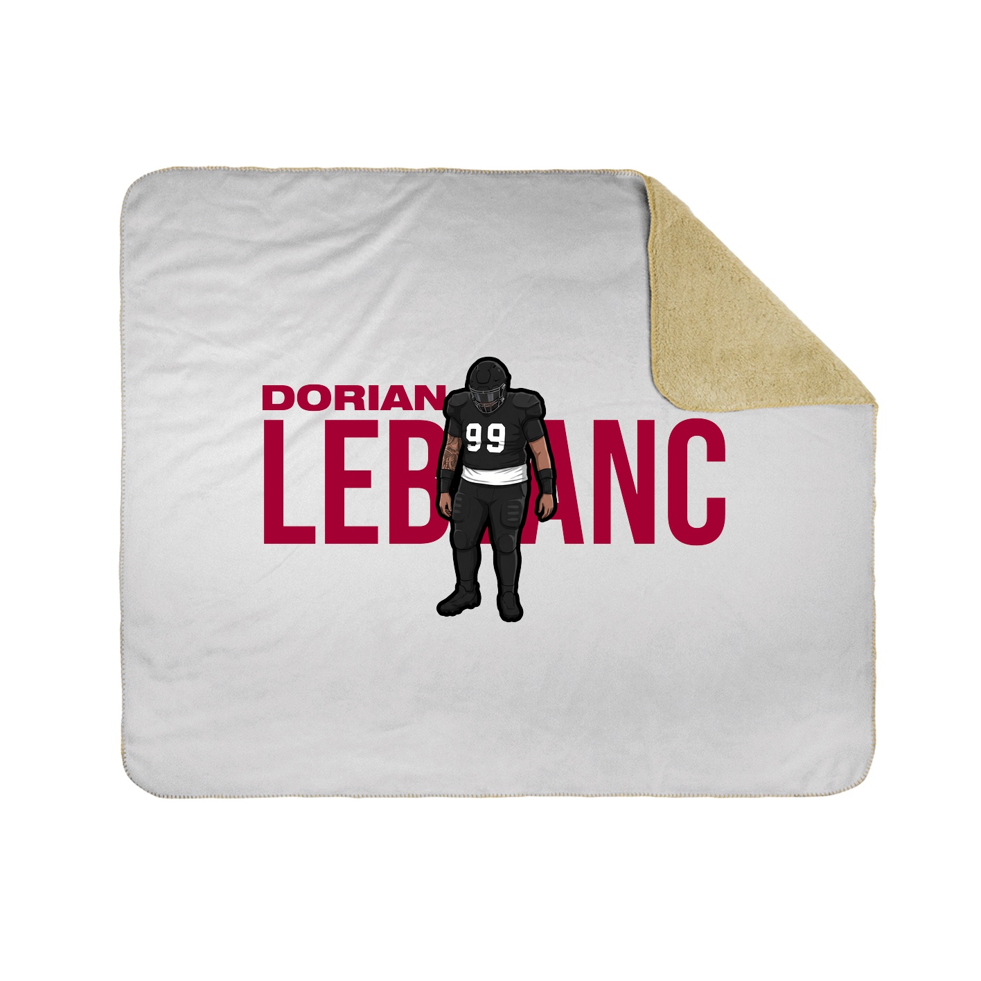 Throw Blanket — Player Name in White
