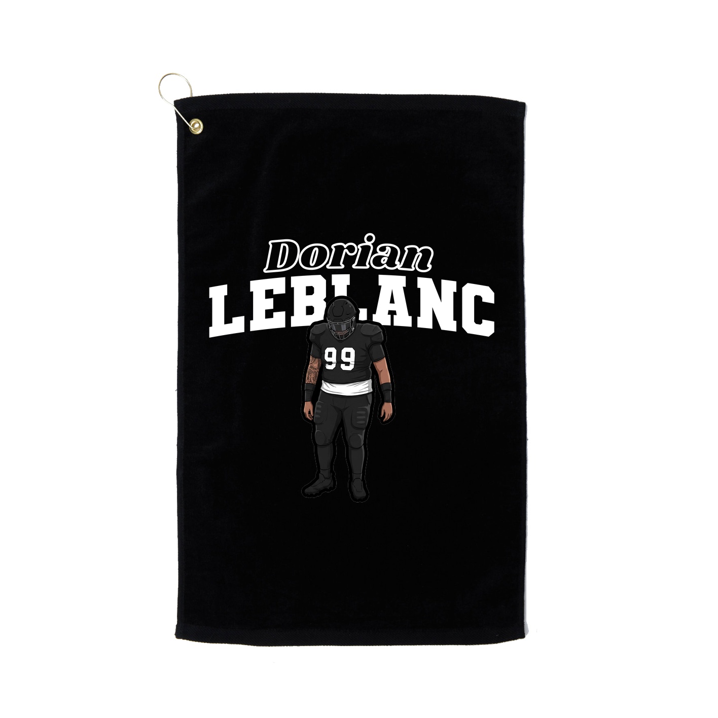 Golf Towel — Name Arch in Black