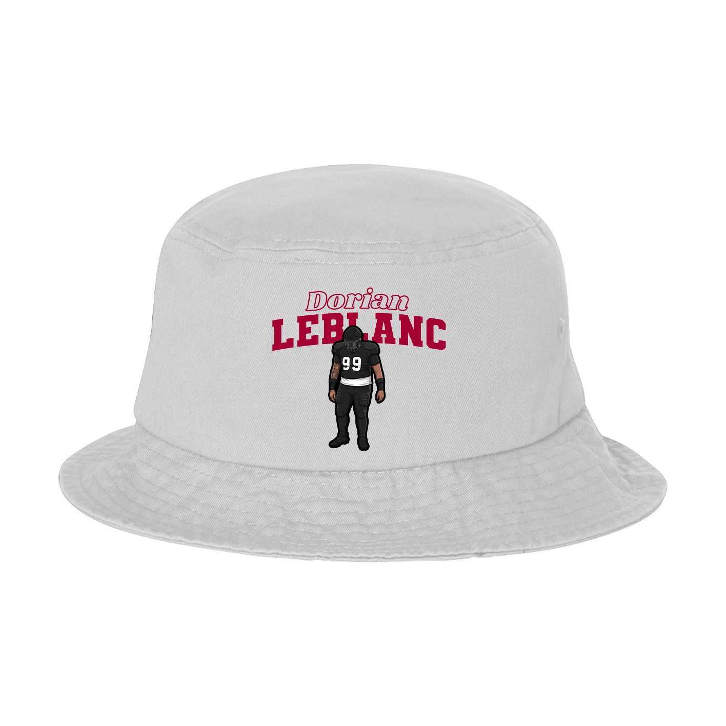 Bucket Cap — Name Arch in White