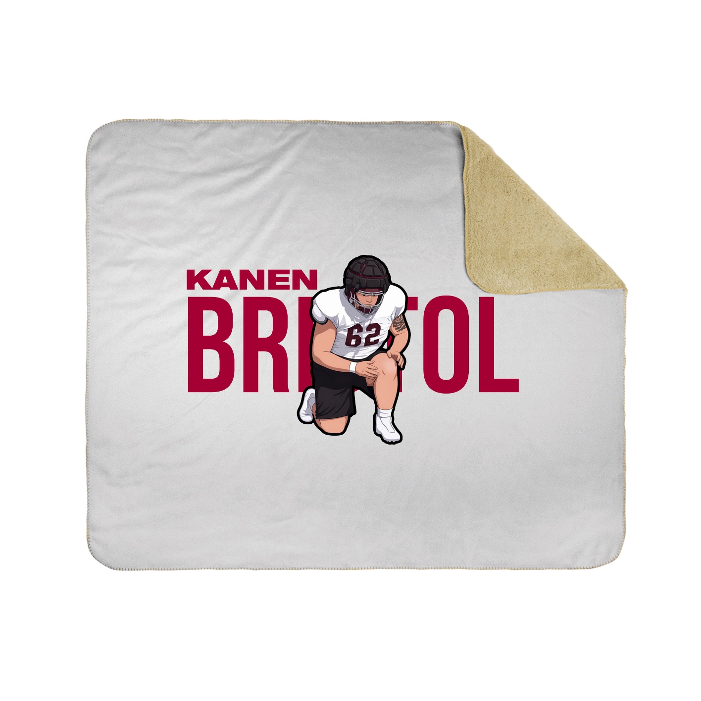 Throw Blanket — Player Name in White