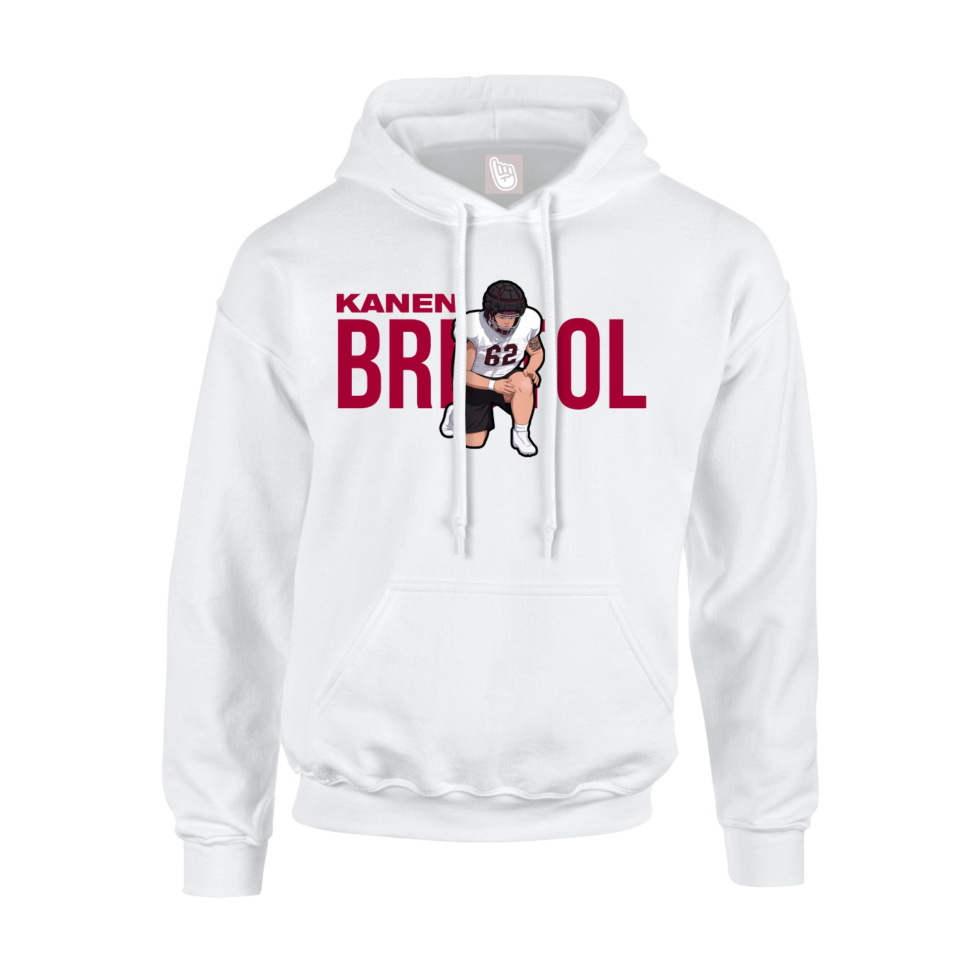 Youth Hoodie — Player Name in White