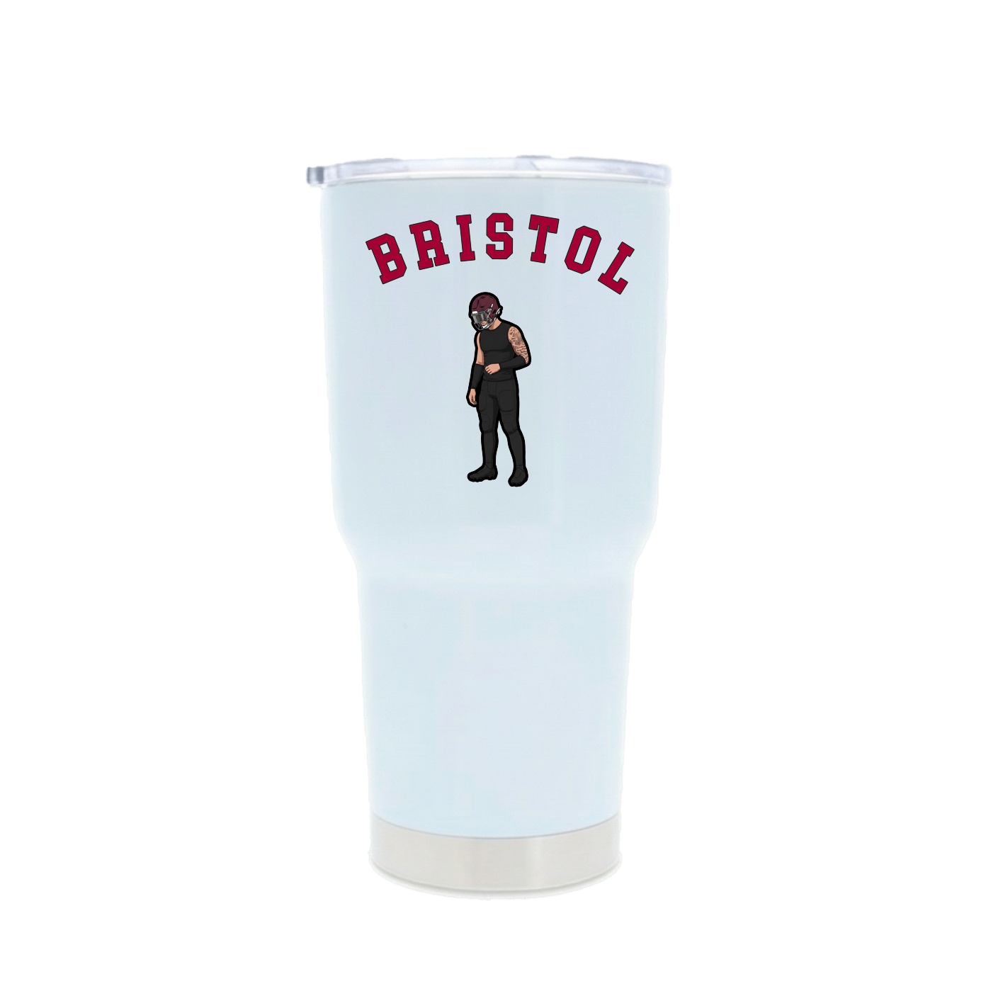 30oz Stainless Steel Tumbler — Shirsey Arch in White