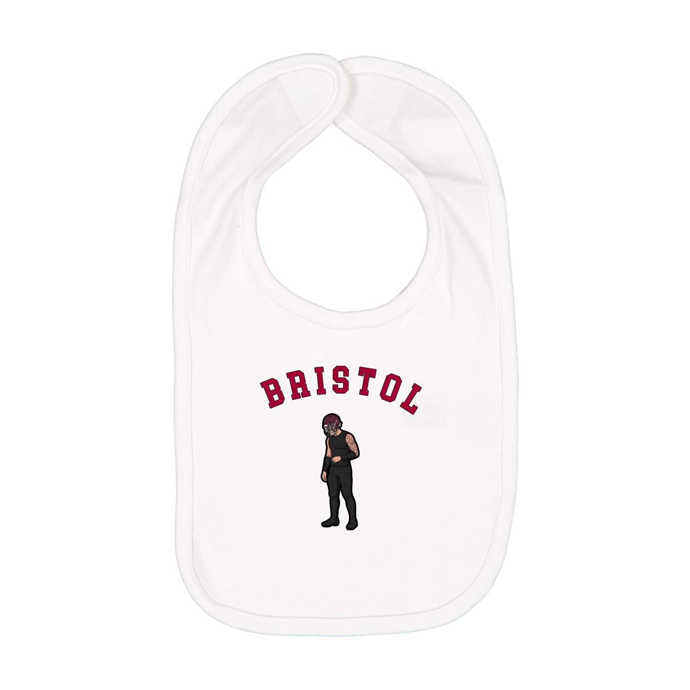 Infant Bib — Shirsey Arch in White