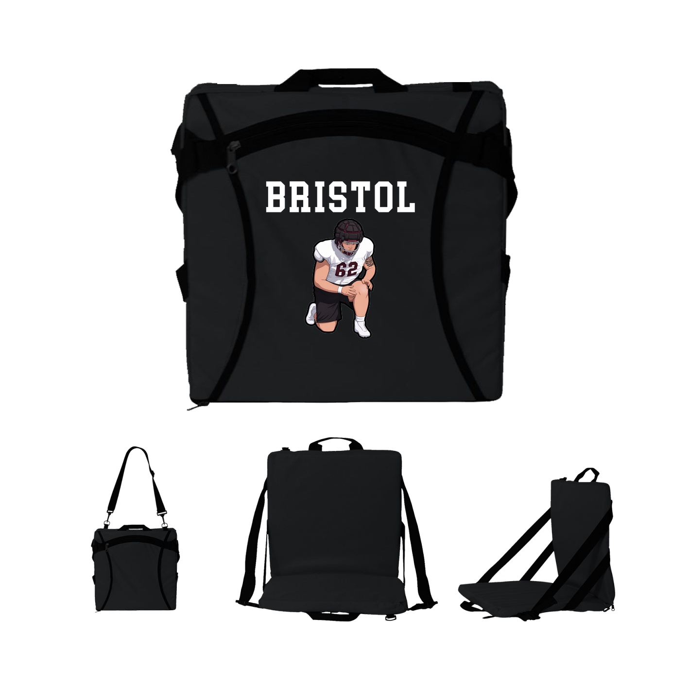 Folding Stadium Seat — Shirsey in Black