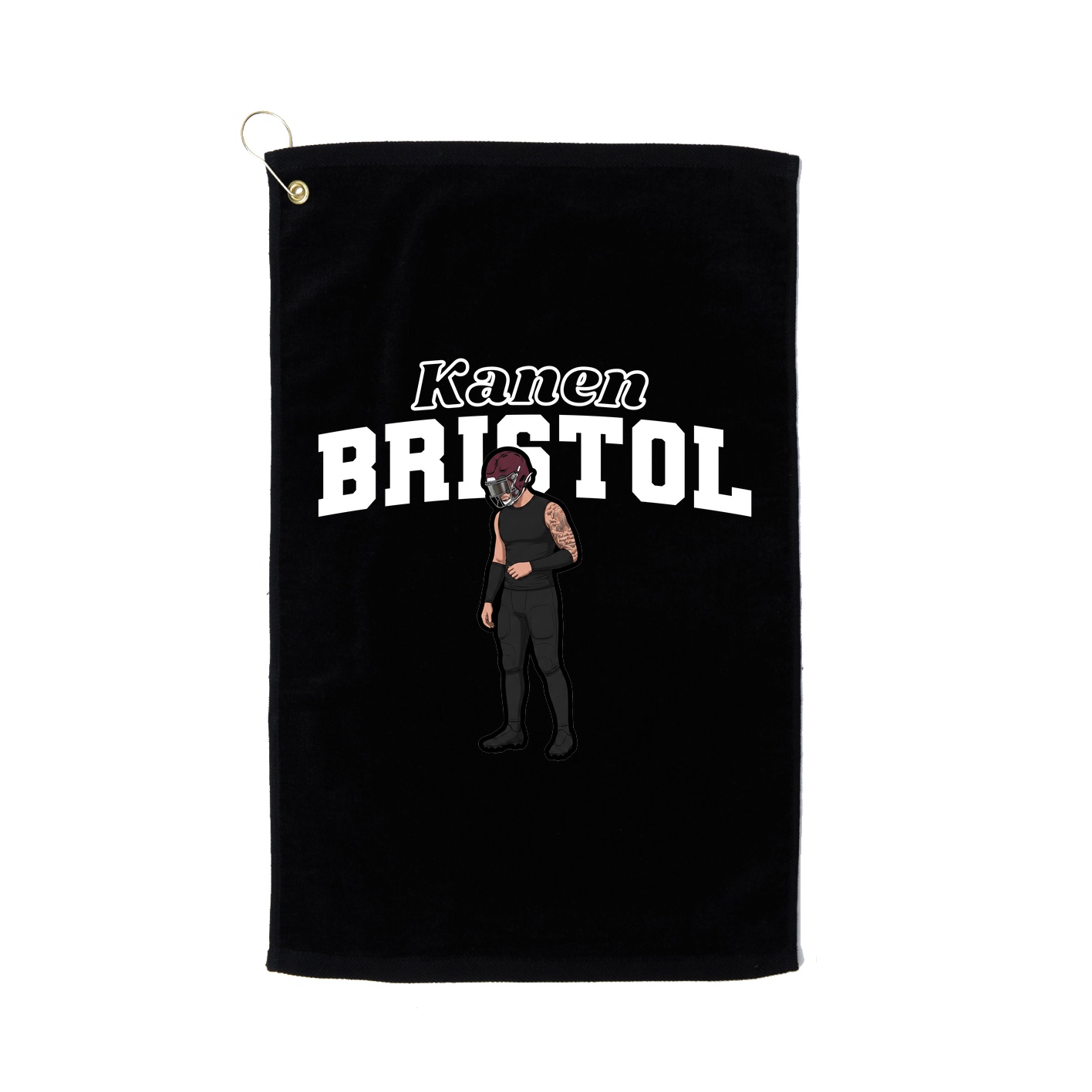 Golf Towel — Name Arch in Black