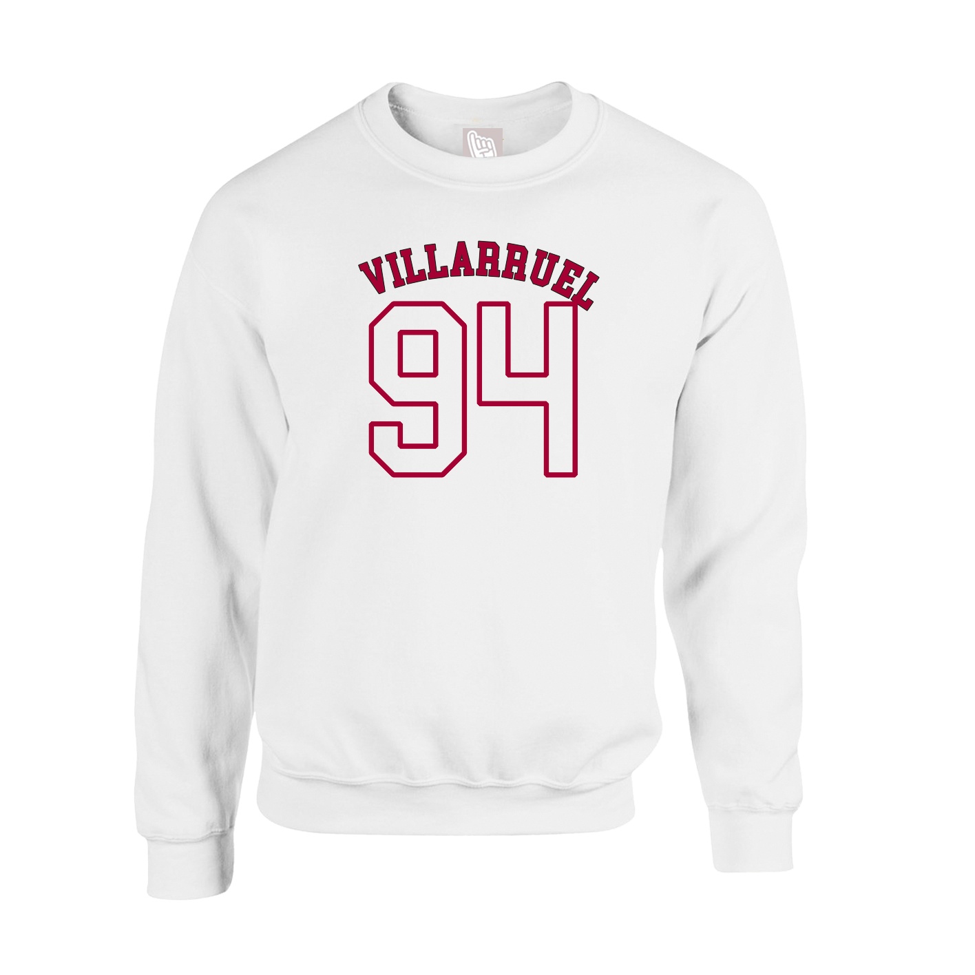 Fleece Crew — Shirsey Arch in White