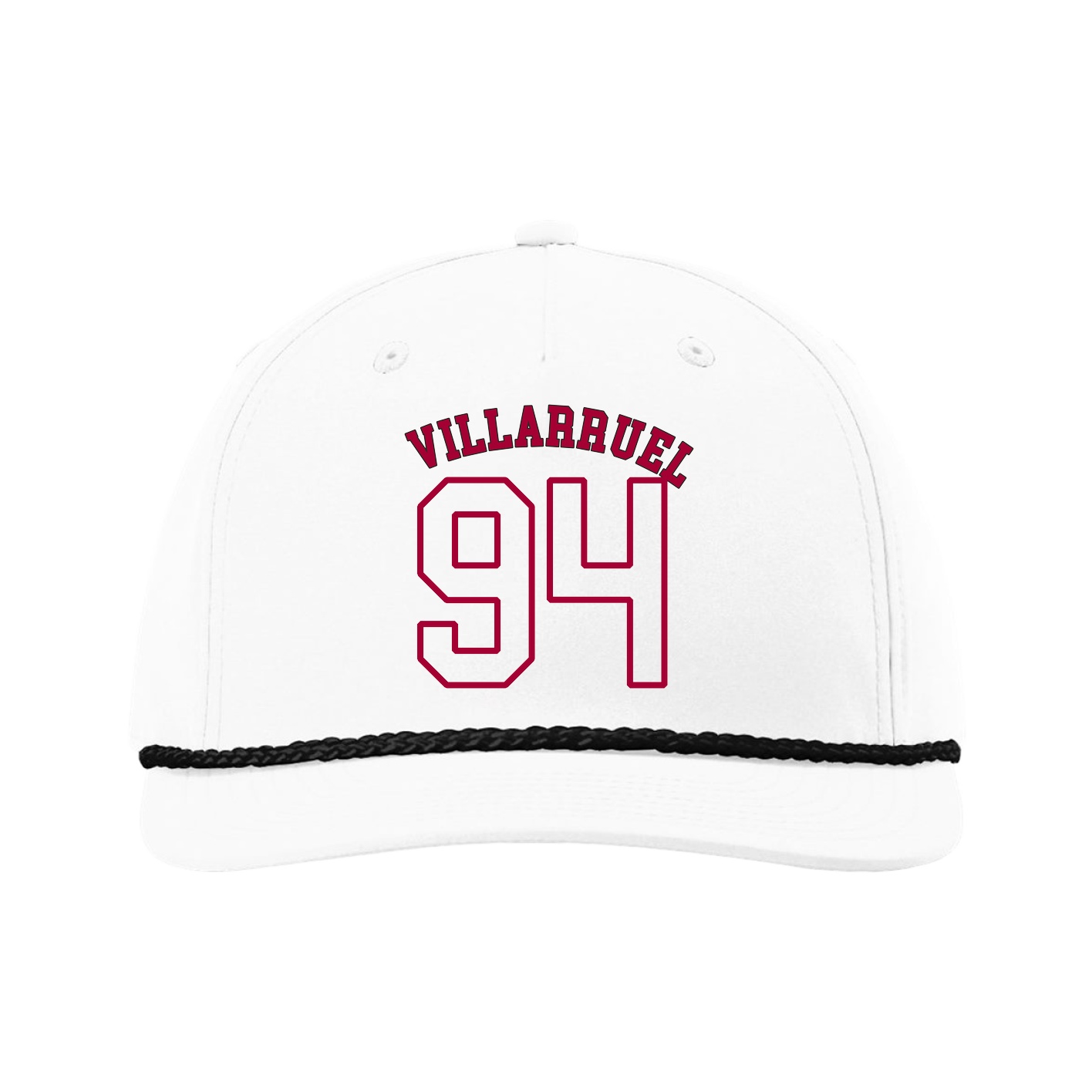 Five-Panel Classic Rope Cap — Shirsey Arch in White