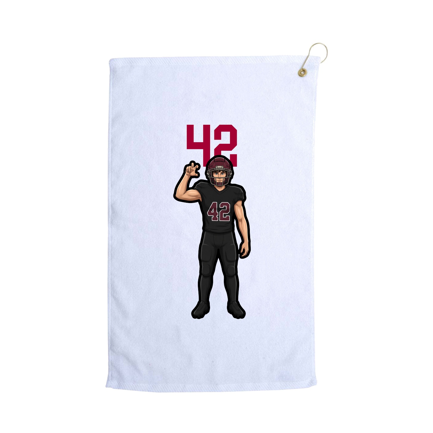 Golf Towel — Number Top in White