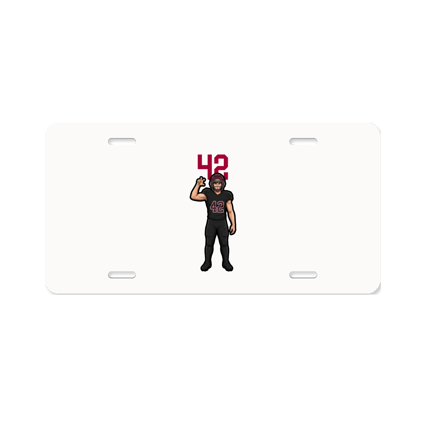 License Plate — Number Top in Classic