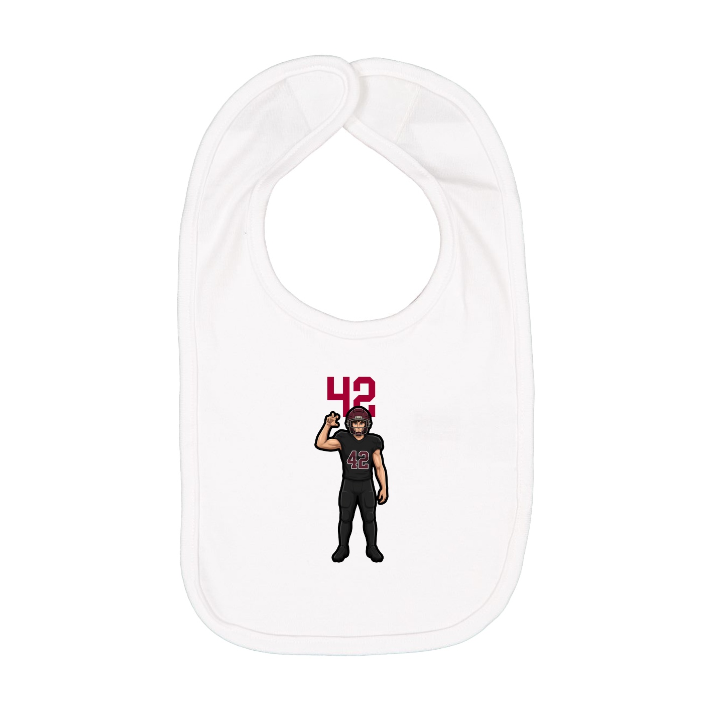 Infant Bib — Number Top in White