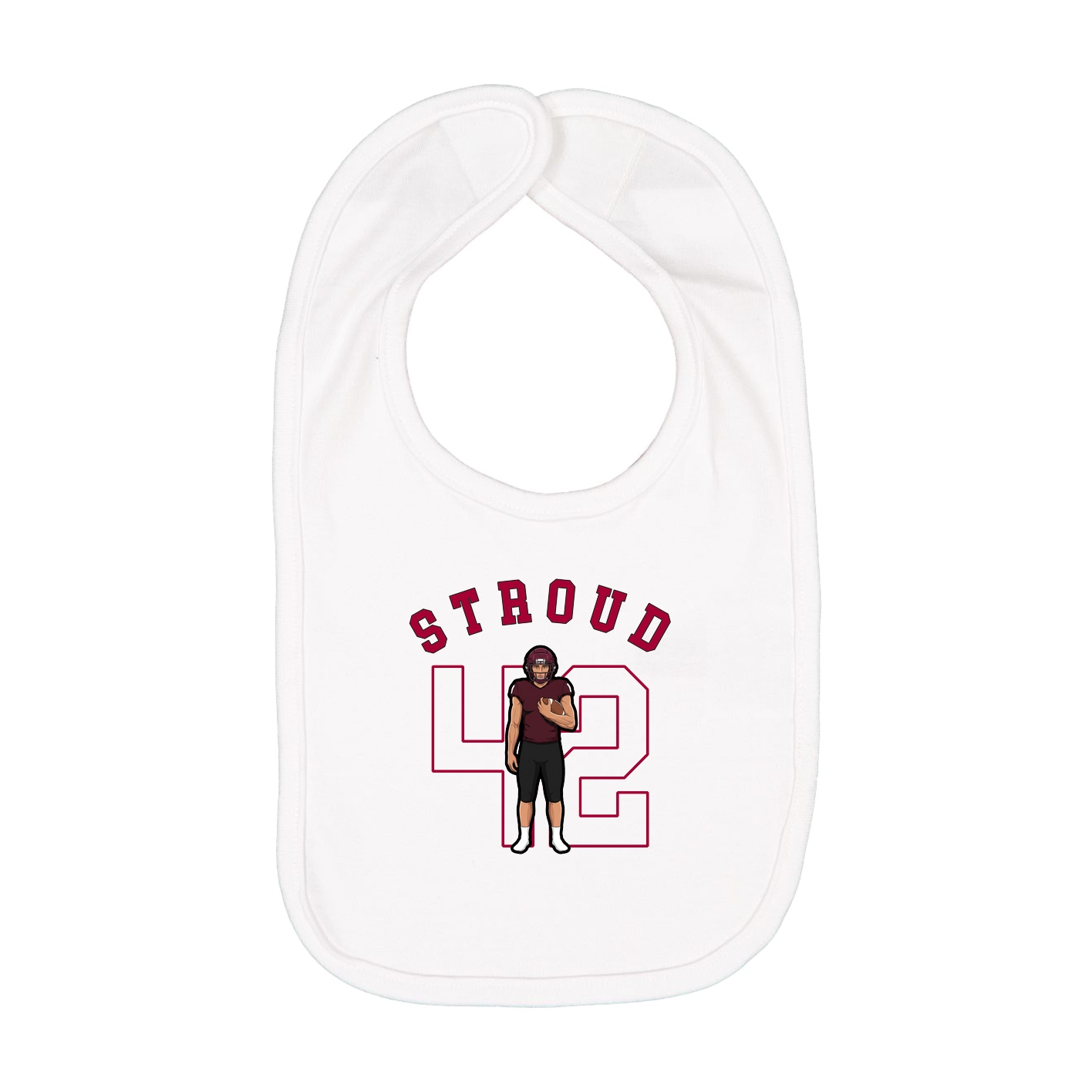 Infant Bib — Shirsey Arch in White