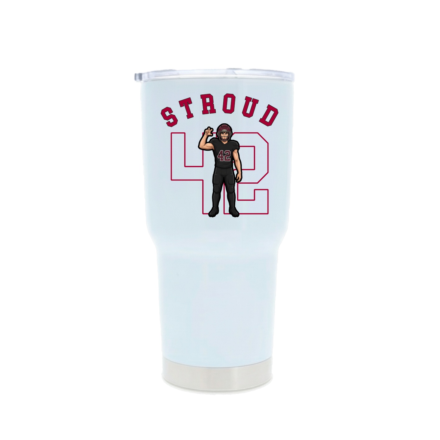 30oz Stainless Steel Tumbler — Shirsey Arch in White