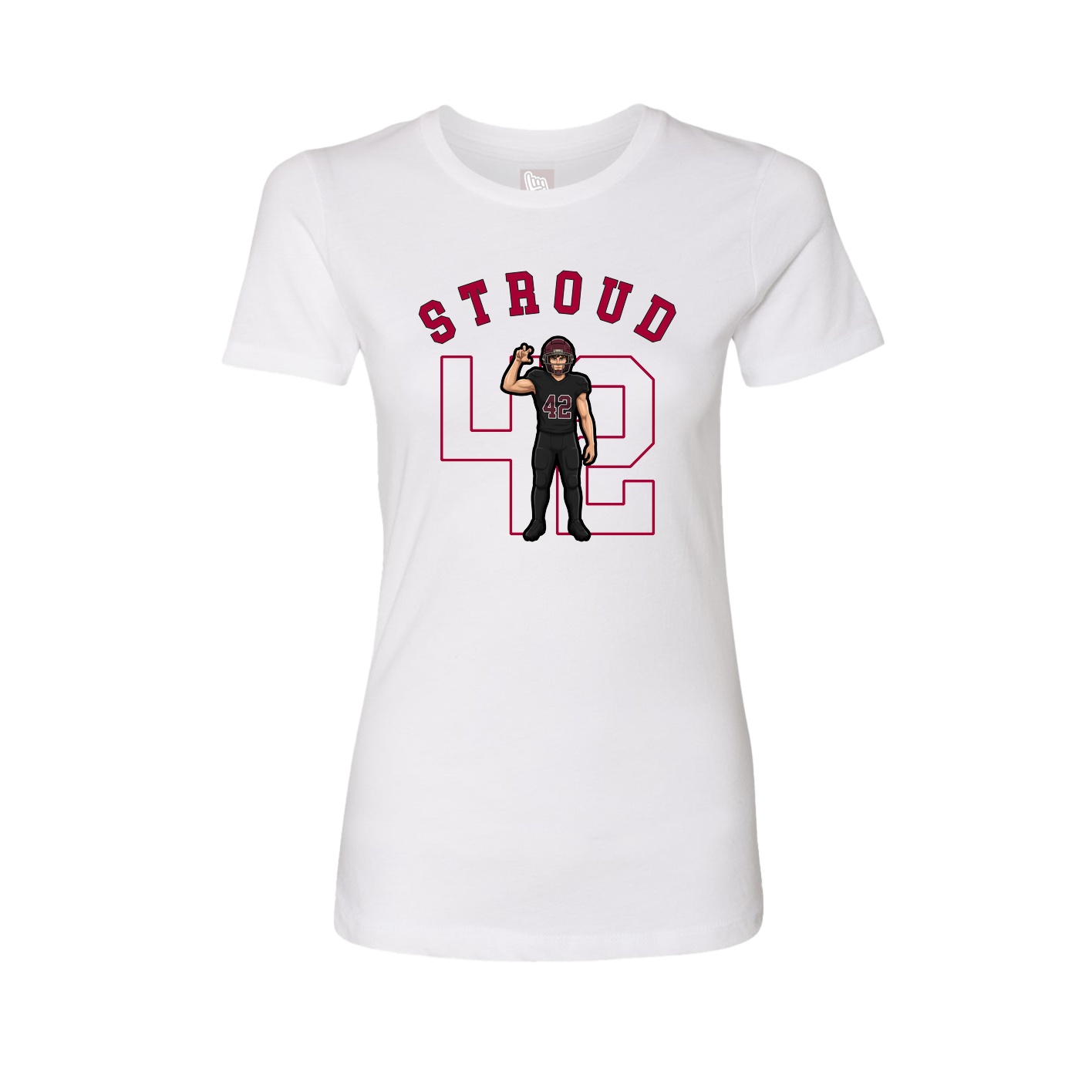 Fitted Women's Tee — Shirsey Arch in White