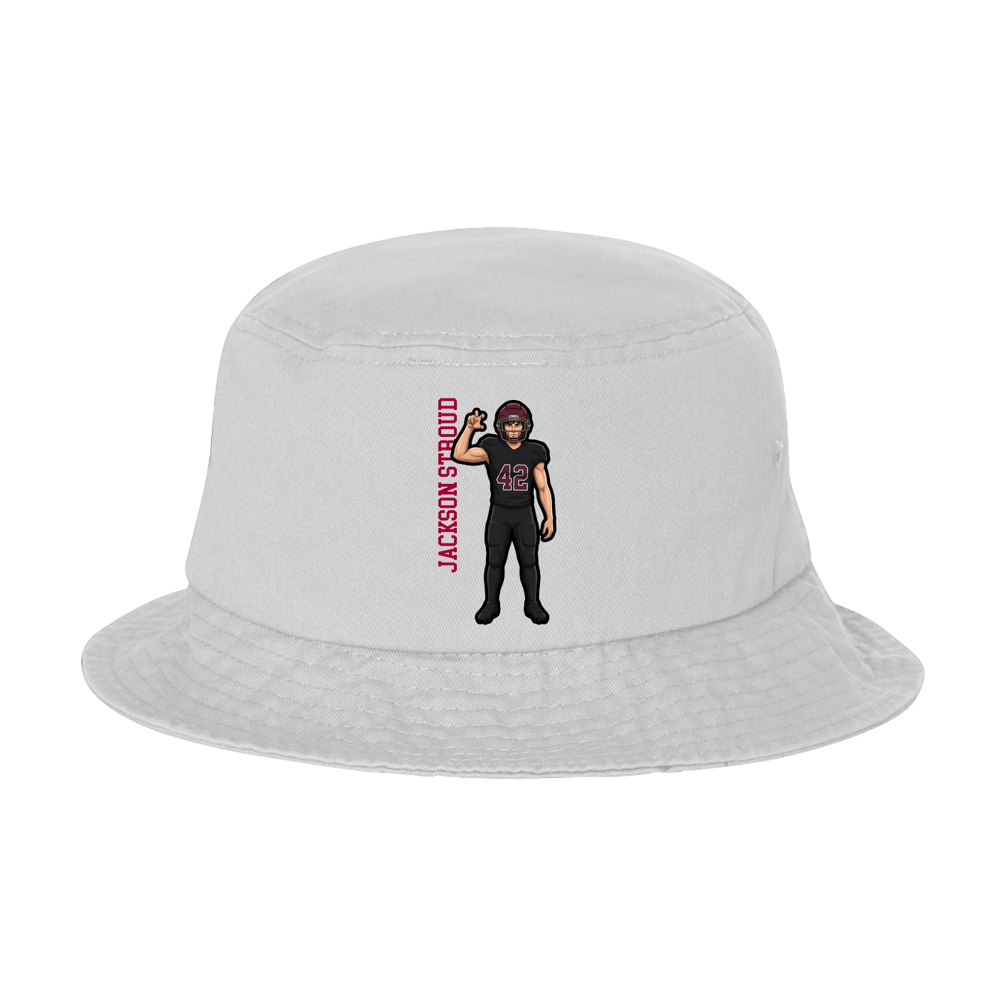 Bucket Cap — Name Vertical in White