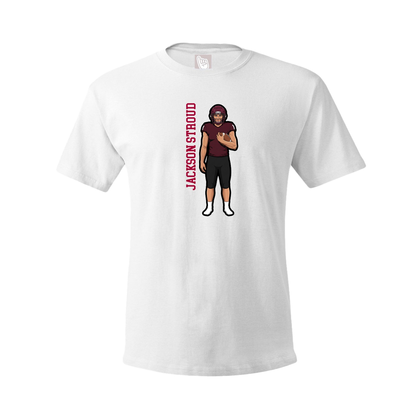 Tee — Name Vertical in White