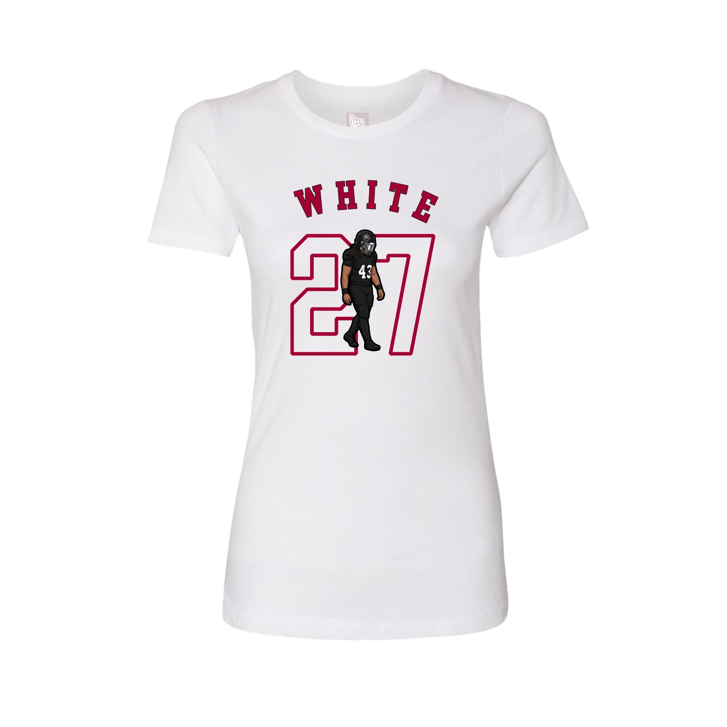 Fitted Women's Tee — Shirsey Arch in White