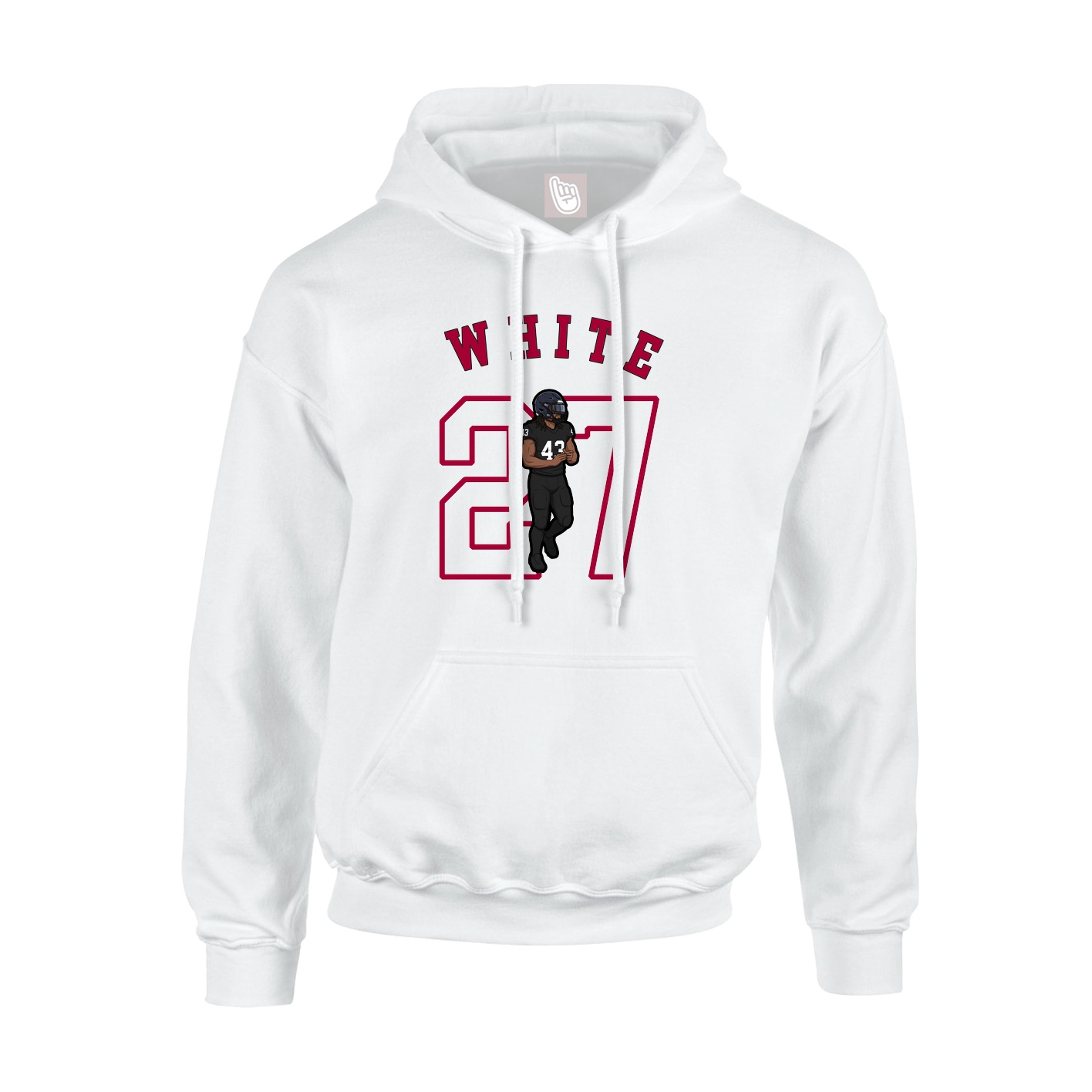 Youth Hoodie — Shirsey Arch in White