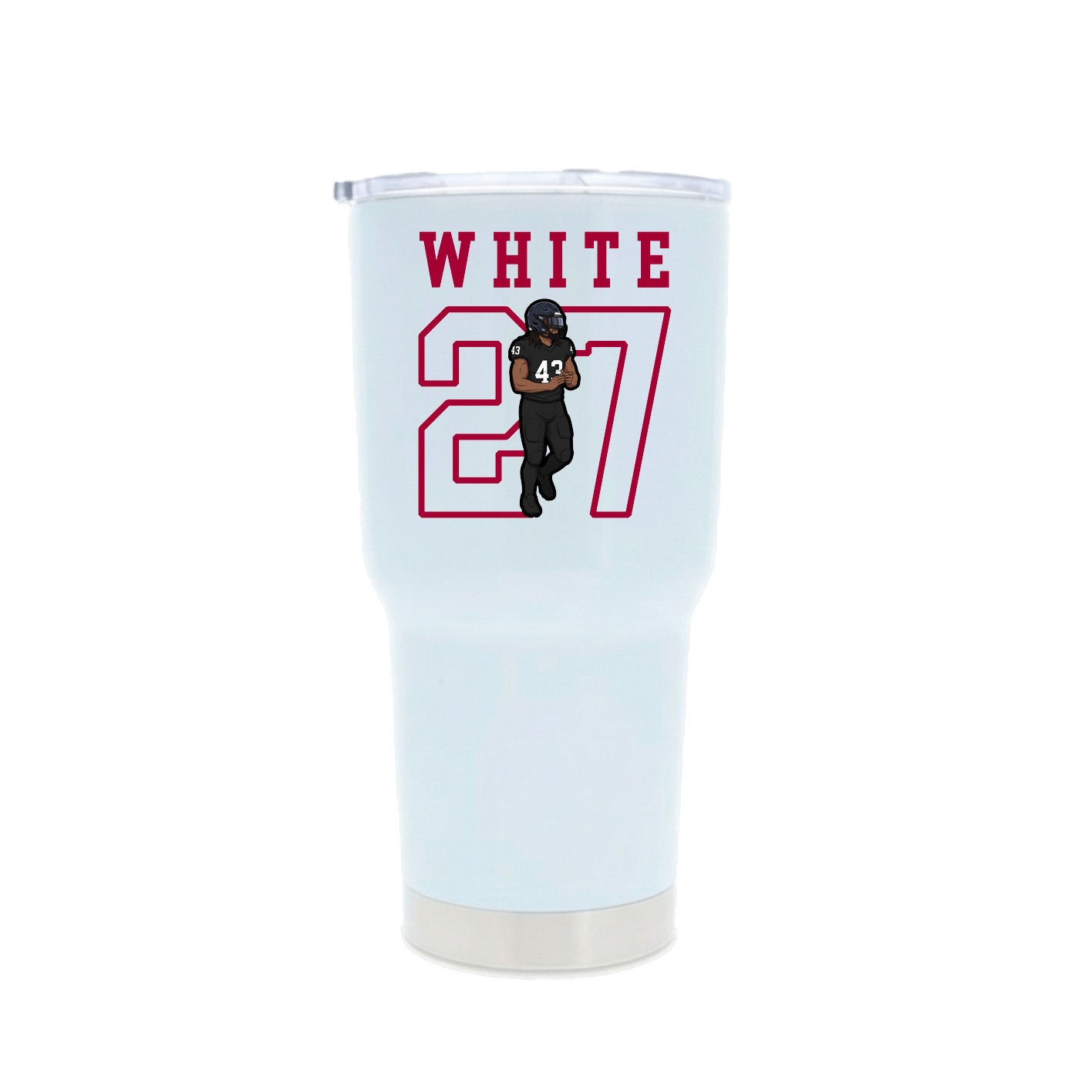 30oz Stainless Steel Tumbler — Shirsey in White