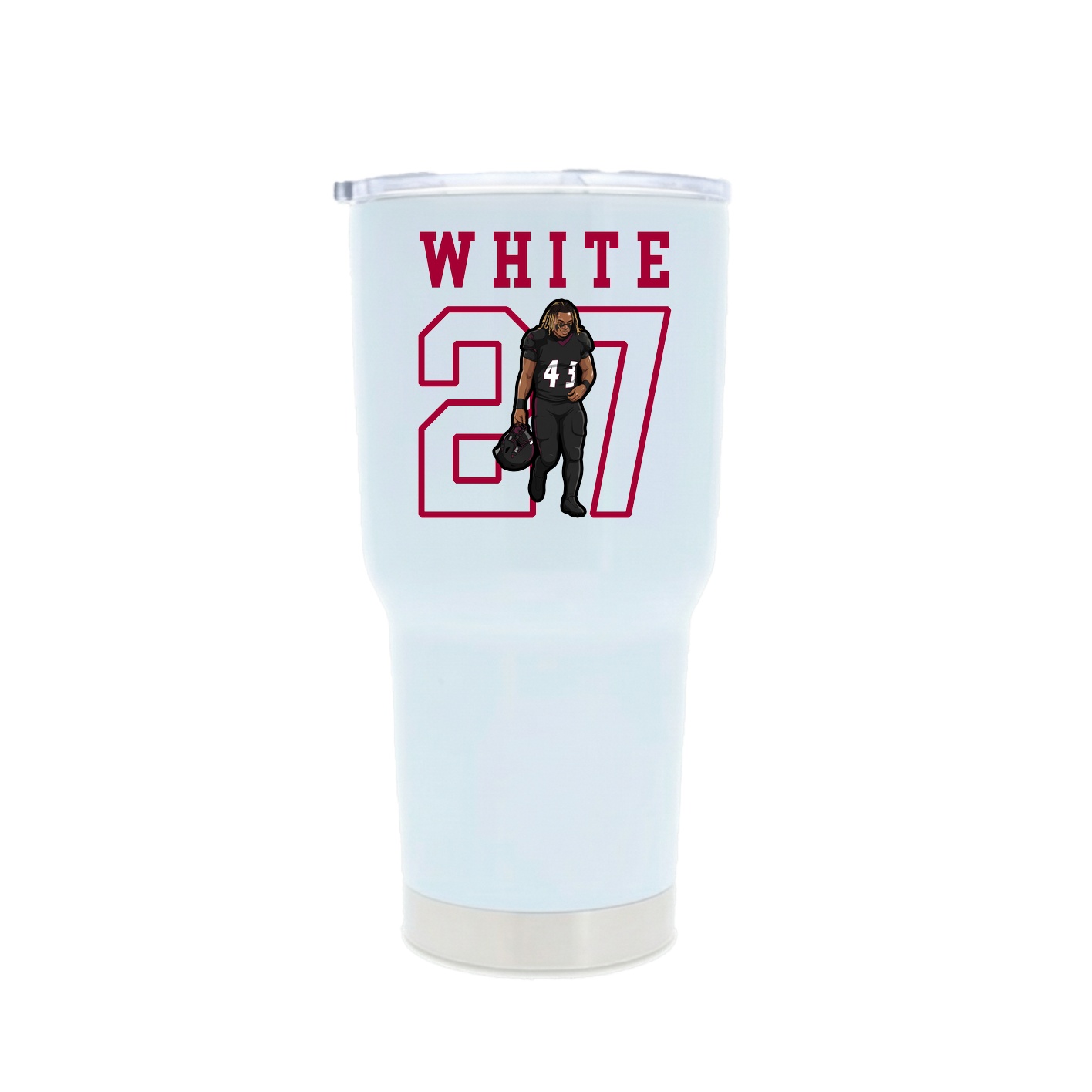 30oz Stainless Steel Tumbler — Shirsey in White
