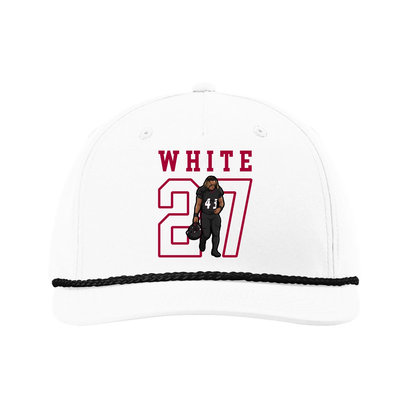Five-Panel Classic Rope Cap — Shirsey in White