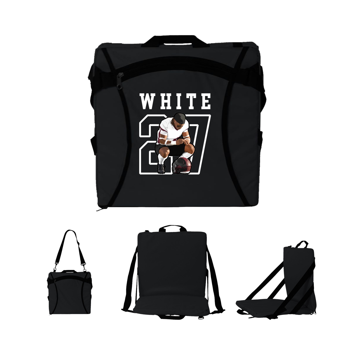 Folding Stadium Seat — Shirsey in Black