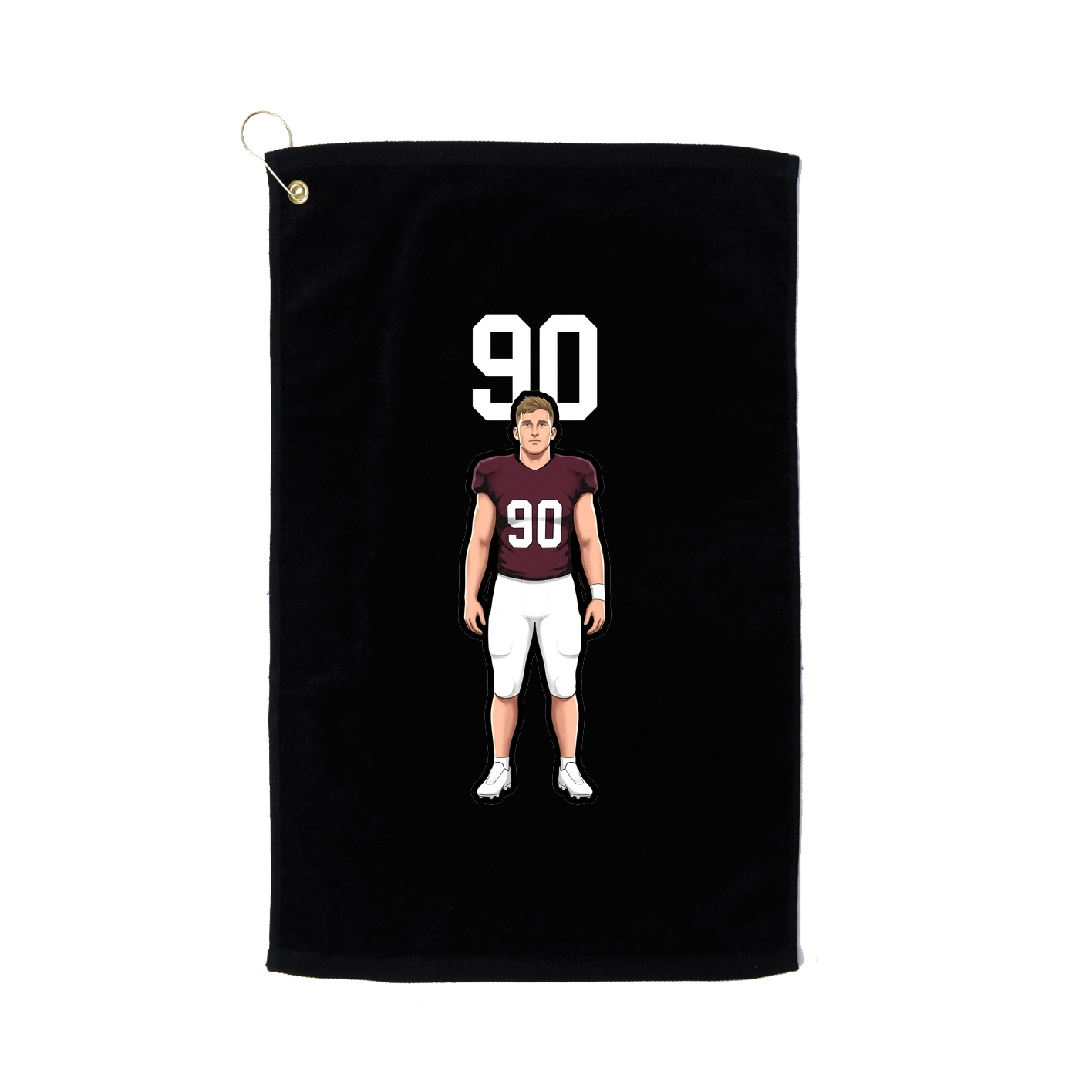 Golf Towel — Number Top in Black