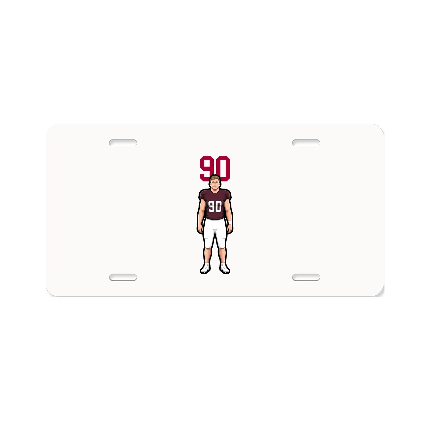 License Plate — Number Top in Classic