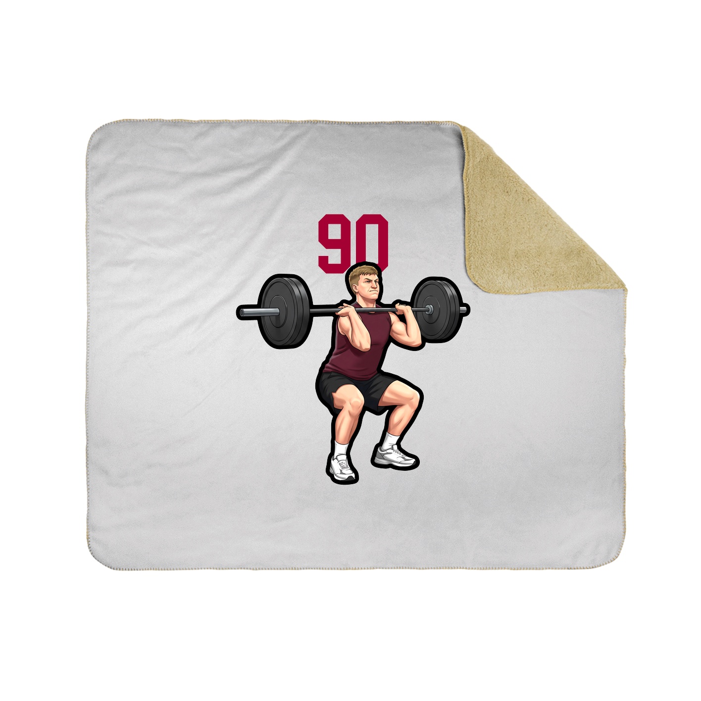 Throw Blanket — Number Top in White