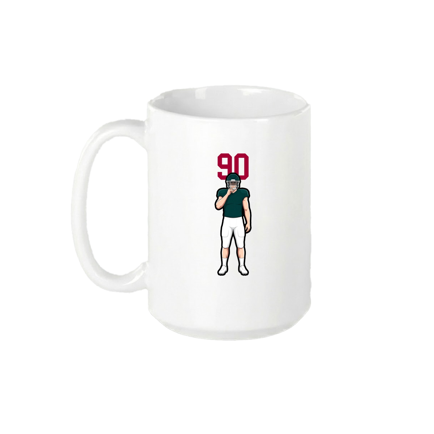 15oz Coffee Mug — Number Top in White