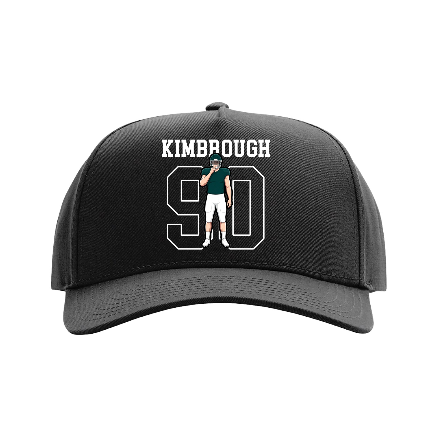 Full Fabric Five-Panel Champ Cap — Shirsey in Black